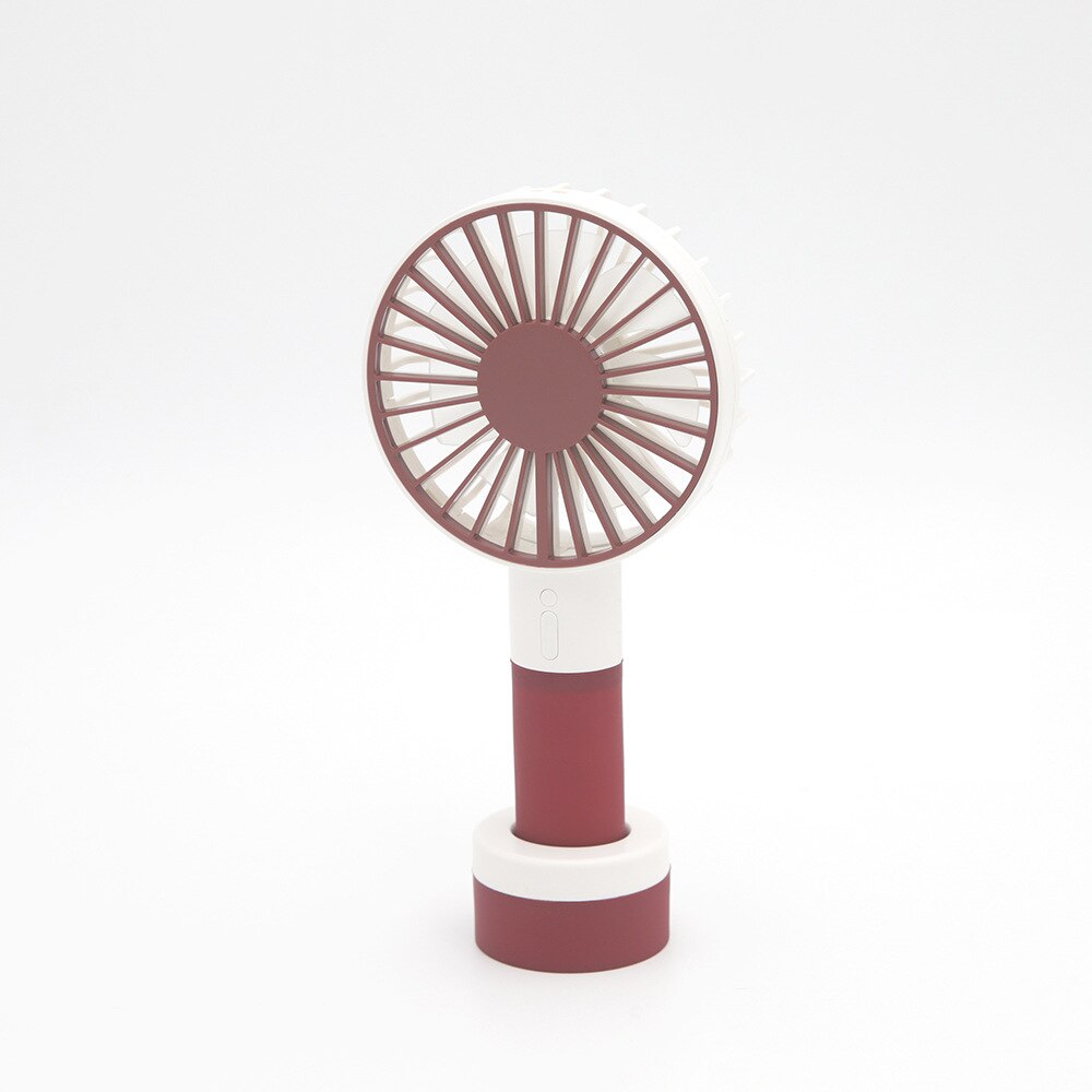 Kemei Mini USB Rechargeable Fan - Portable Handheld Desktop Cooling Fan for Home & Outdoor Summer Use: Red