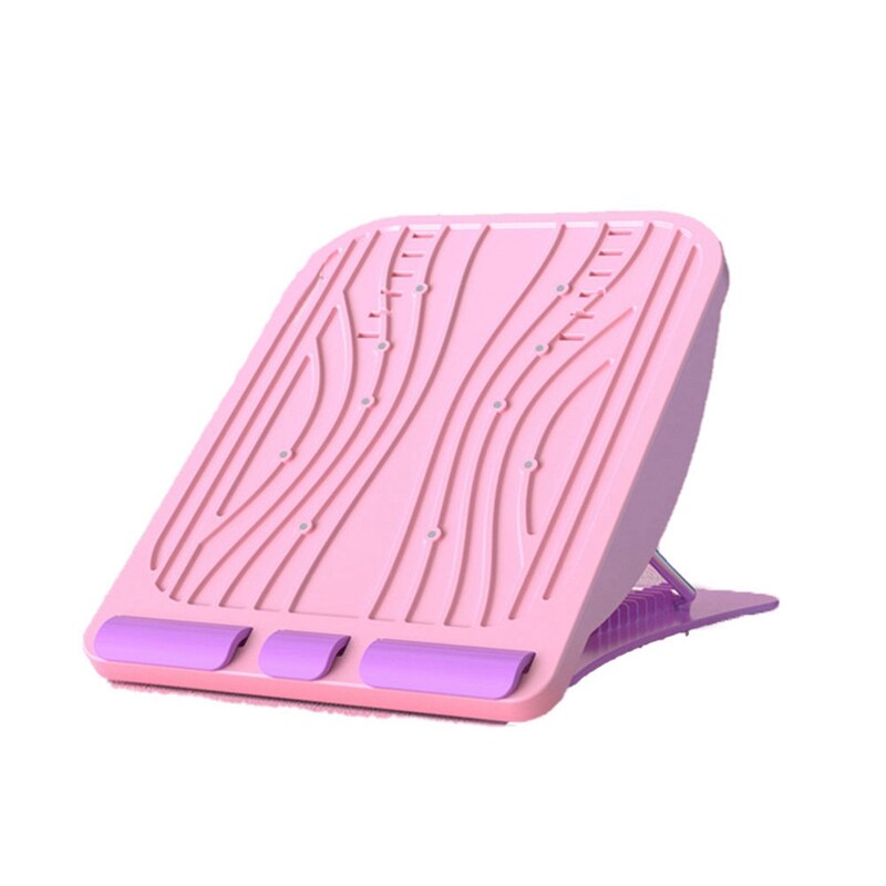 ELOS-Anti-Slip Adjustable Yoga Stretch Board Balance Board Tension Plate Yoga Indoor Stretch Adjustable Stretch Board: Pink