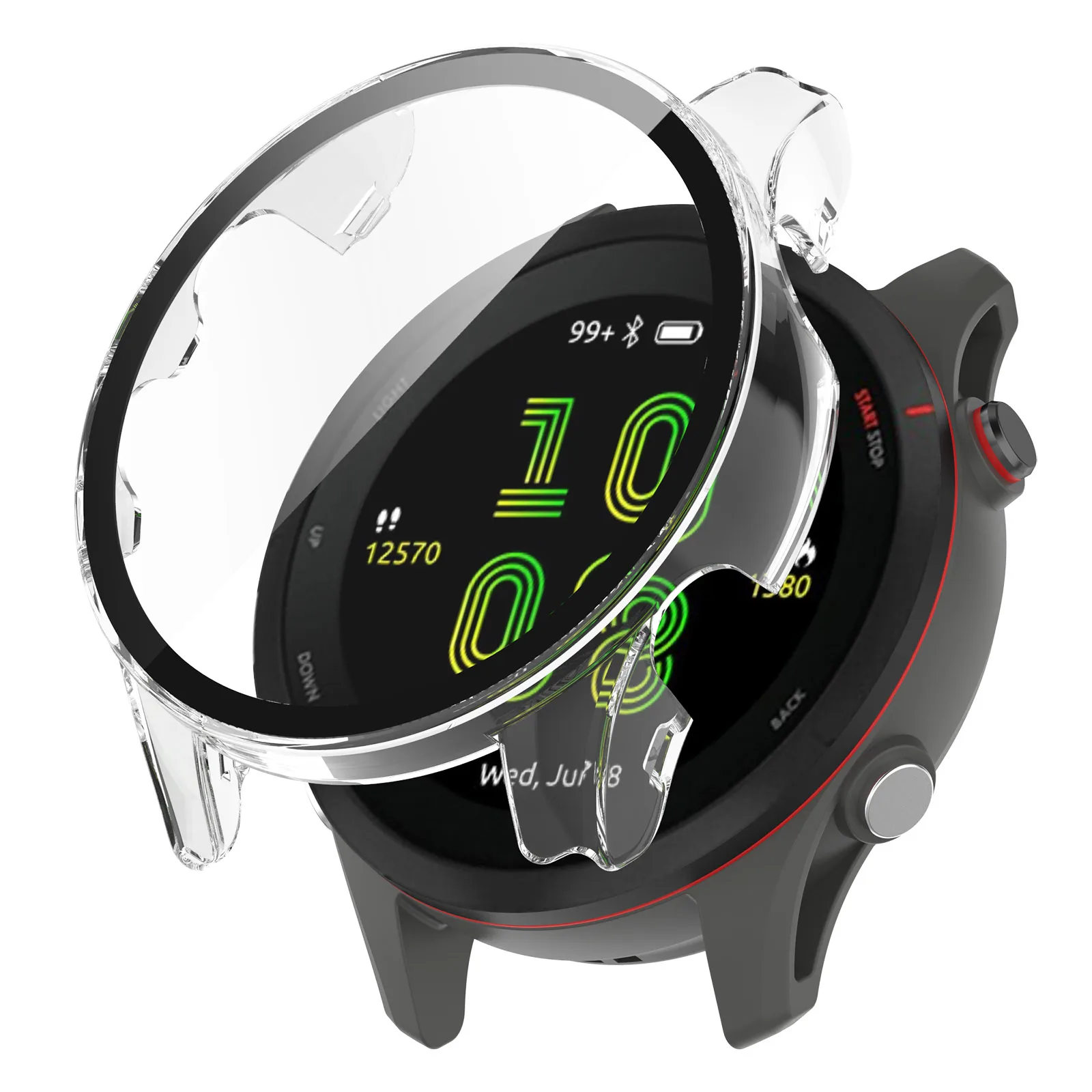 Funda para Garmin Forerunner 255 255S 955 Protector de pantalla cubierta de reloj con vidrio templado para Forerunner 965 265S 265 PC Shell