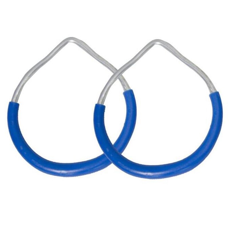 2 Pcs Swing Ring, Roterende Gymnastiek Staaf Voor Achtertuin, Ninja Ring, Kleur: Blue