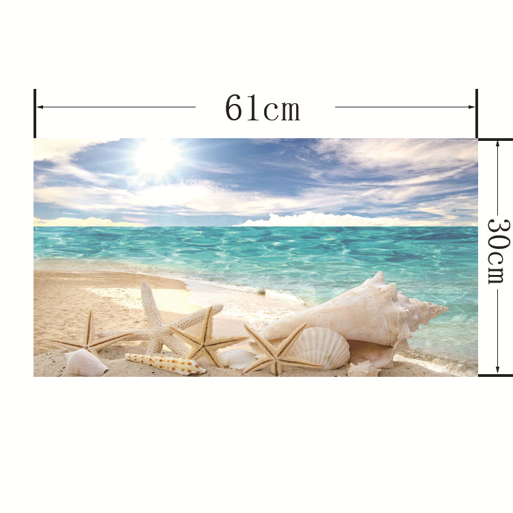 Aquarium Background Static Cling Green Tree Tropical Reptile Background 3D Effect PVC Adhesive Poster Aquarium Poster: 14-61X30