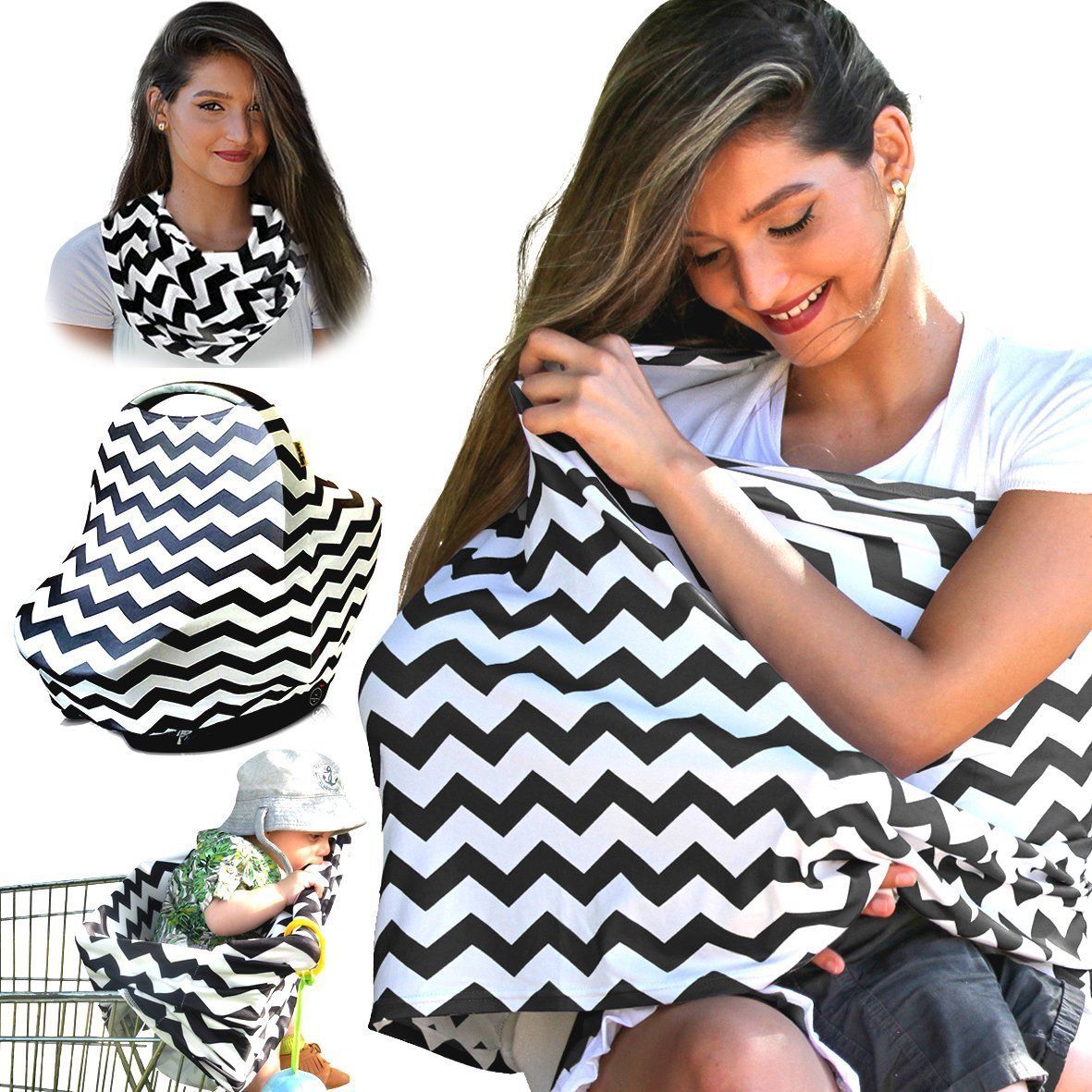 Nursing Scarf Cover Up Apron for Breastfeeding 2in1 Baby Car Seat Canopy Cover Women Breastfeeding Pron Shawl Cover Scarf Cloth