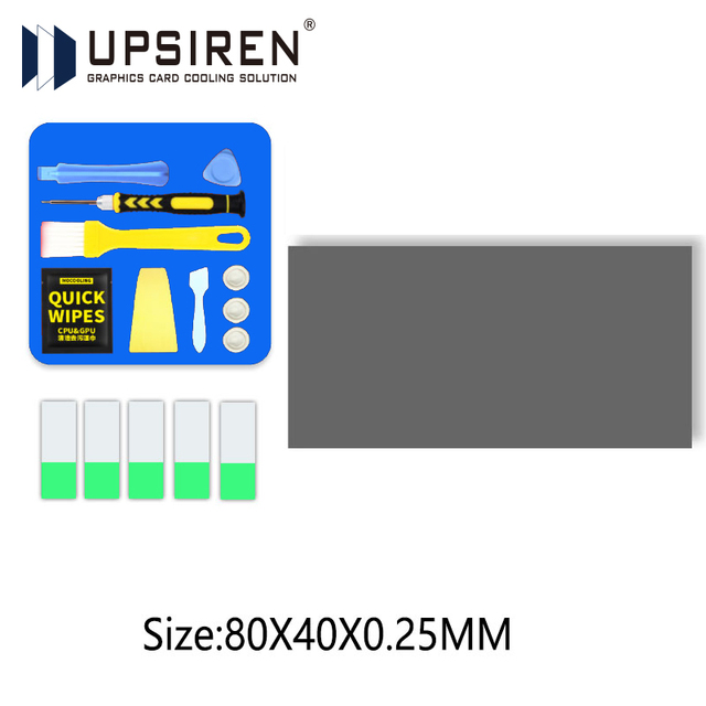 UPSIREN PCM-1 Thermal Grease Replacement PCM Pad Solid Silicone Grease Phase Change Silicone Repaste Pad 80x80 PCM термопрокла