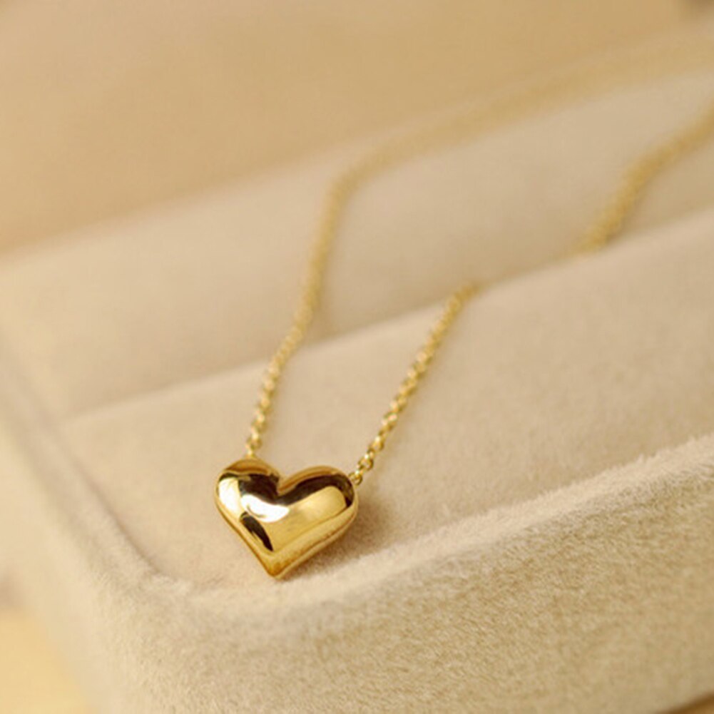 Minimalista Delle Donne Del Cuore di Amore Del Pendente Della Clavicola Della Collana Della Catena del Partito Dei Monili Del Regalo