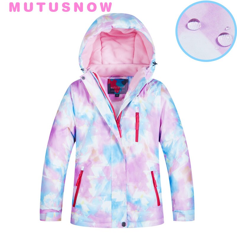 Mutusnow kids ski jakke vinter børn vindtæt vandtæt super varmt ski tøj piger sne frakke  -30 vinter snowboard jakke: 8