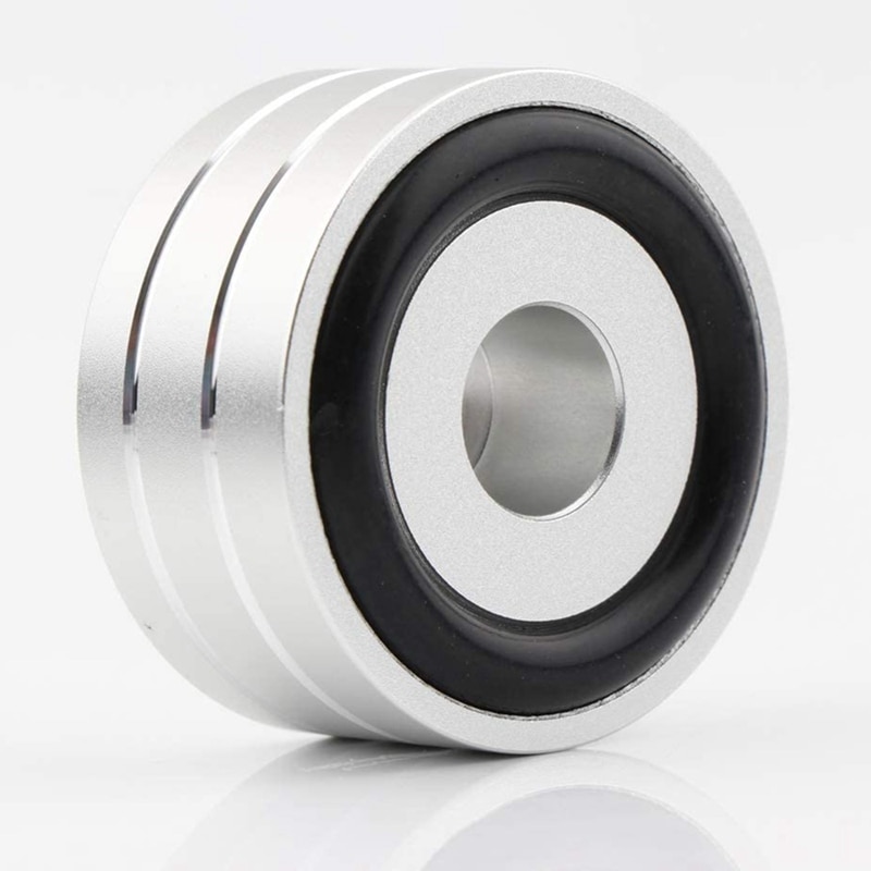 Fødder til pladespiller sølv lydhøjttalerstativ aluminium hifi forstærker højttaler isolationsstativ pladespiller dac fodpude 4 stk 40 x 20mm