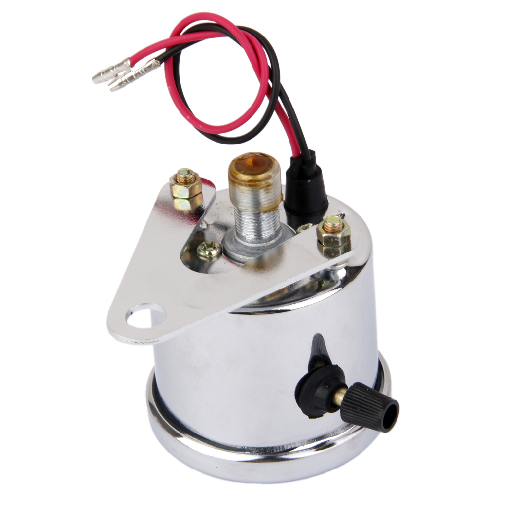 Universal Motorcycle Dual Odometer Speedometer Gauge Miles Speed Meter 12V