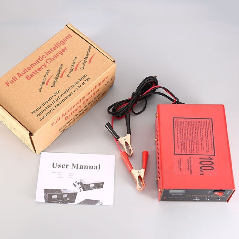 Intelligent Pulse Repair Battery Charger 12V/24V Truck Motorcycle Charger Automatic Car Battery Charger