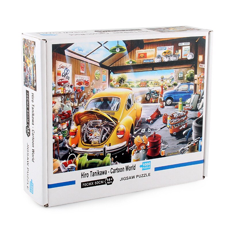 Jinletong Puzzel 1000 Stuks Adult Jigsaw Speelgoed Auto Cartoon Wereld Puzzel Homeschool Levert Educatief