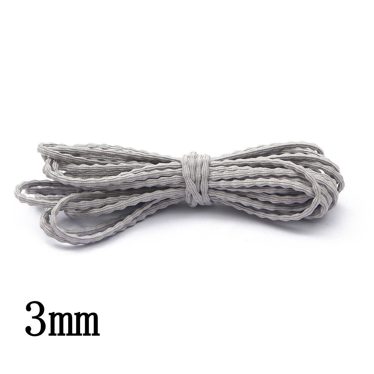 5 M/zak 3Mm Ronde Elastische Bands Naaien Cord Touw Rubber Band Stretch Lijn Draad Diy Kleding Kledingstuk Naaien Accessoires: Gray 3mm