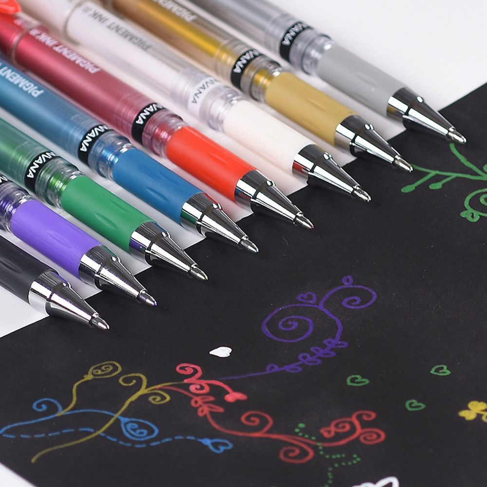 1Pc 1.0mm Japan Sakura Gelly Roll Gel Ink Pen Set Gold White Silver Metallic Sketch Highlight Marker Pen Drawing Art Supplies
