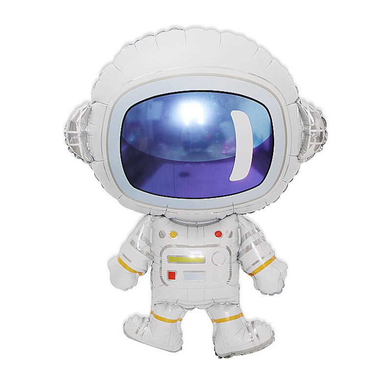 Baby verjaardag astronaut thema feestdecoratie cartoon astronaut raket ruimteschip aluminiumfolie ballon: 02