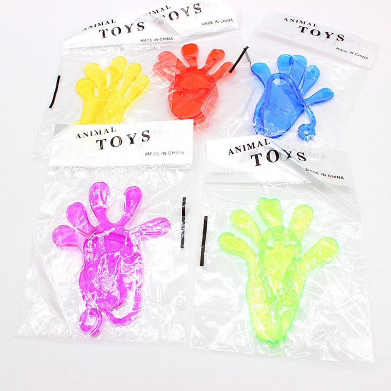 Elastic Sticky Squishy Slap Hands Palm Toy Jokes Pranks Gags & Practical Jokes Sticky Hands Palm Party Favor Novelty Toys: 5 PCS Random color