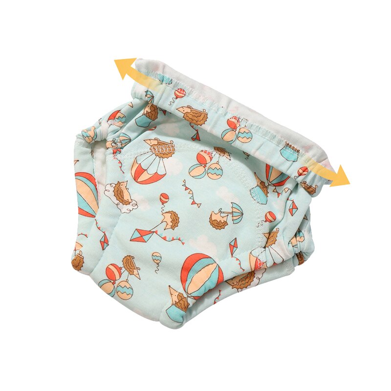 6 stk/parti bomuld baby træningsbukser unisex børne undertøj stof ble bleer spædbørn resable vandtætte pottetræning trusser