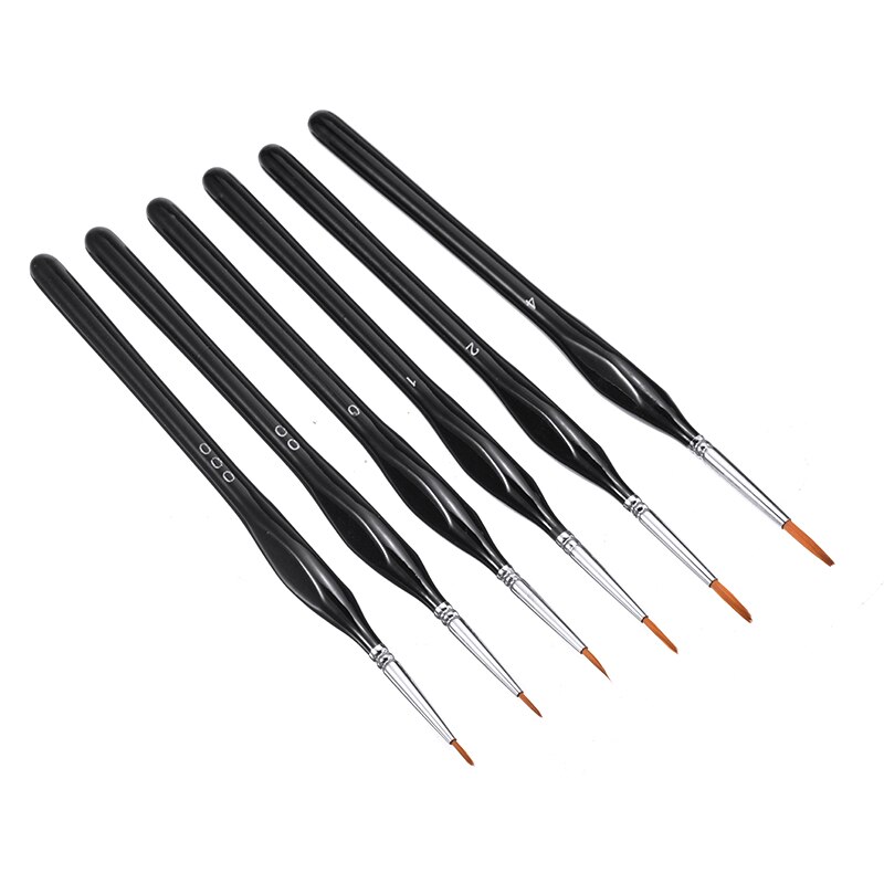 impostato di 6 pennelli per pittura di precisione, pennelli per pittura ad olio ad acquerello in miniatura, pennelli per disegno, pennarelli per pittura, forniture artistiche