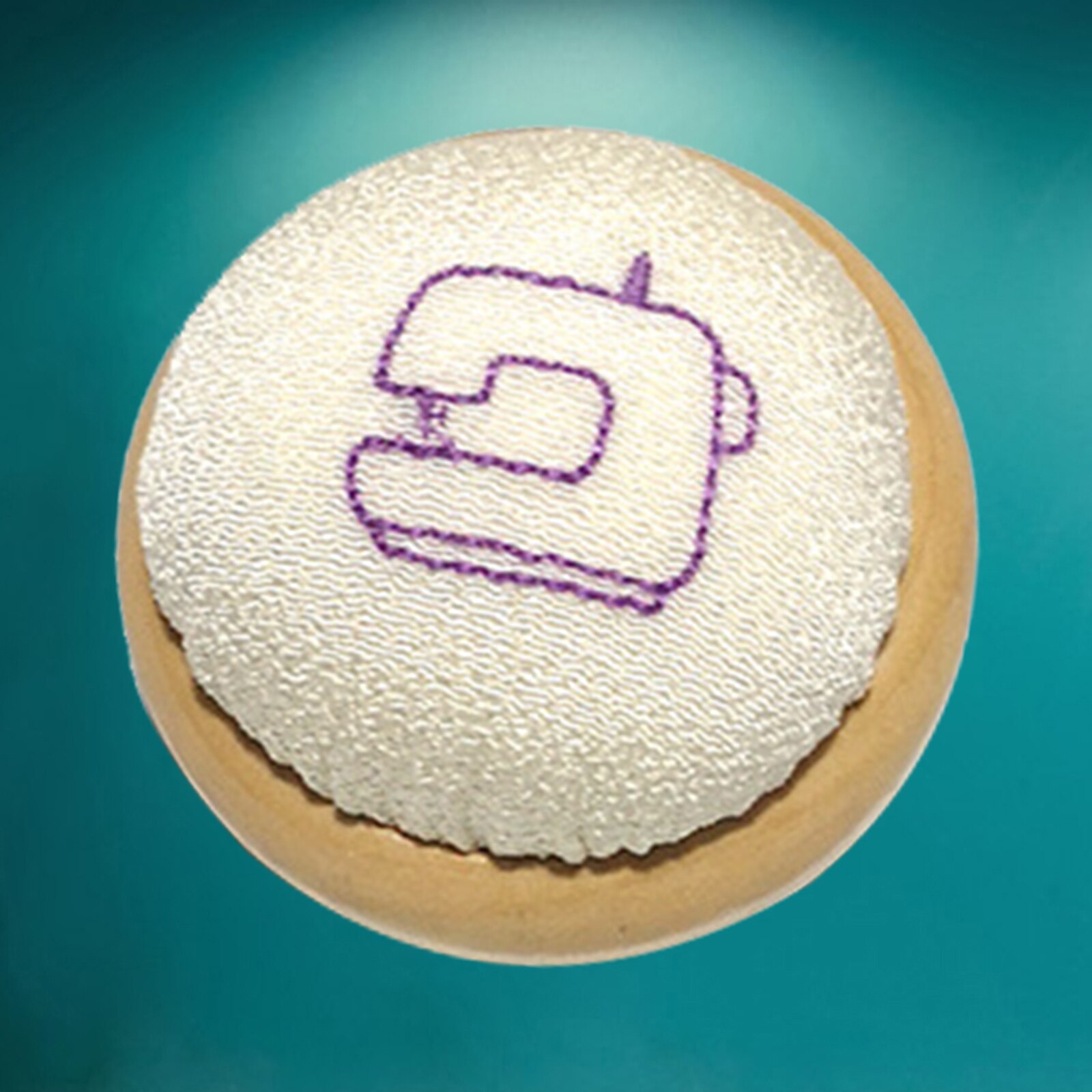 Pin Cushion Wooden Base Round Needle Pincushions Pin Holders for Sewing, Cross Stitch, Embroidery, Quilting, Needlework, etc.