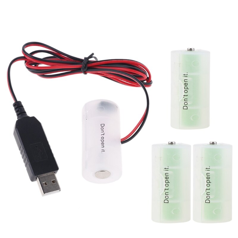 LR14 C Battery Eliminator USB Power Supply Replace 1 to 4pcs 1.5V C Cell Battery for LED Lamps Toys Electronic Devices: 4C