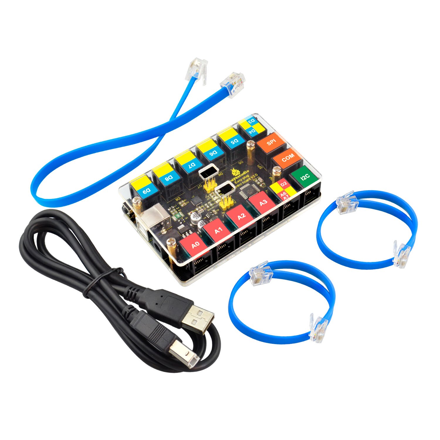Keyestudio Einfache Plug Learning Kit für Arduino Starter Kit Lernen Ressourcen STEM EDU