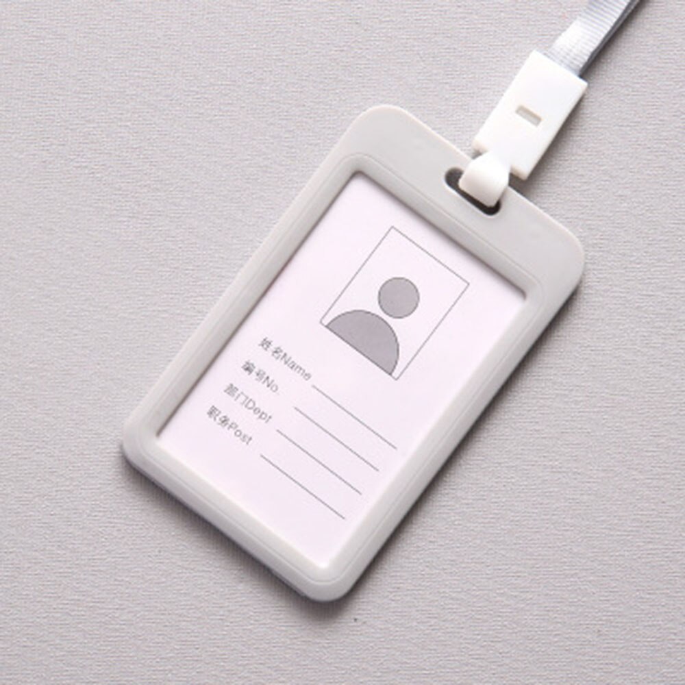 Männer Frauen Bank Credit Brieftasche Karte Halter + Nylon Lanyard Name Arbeit Karte Halter Für Student ID Abzeichen Halter: 10