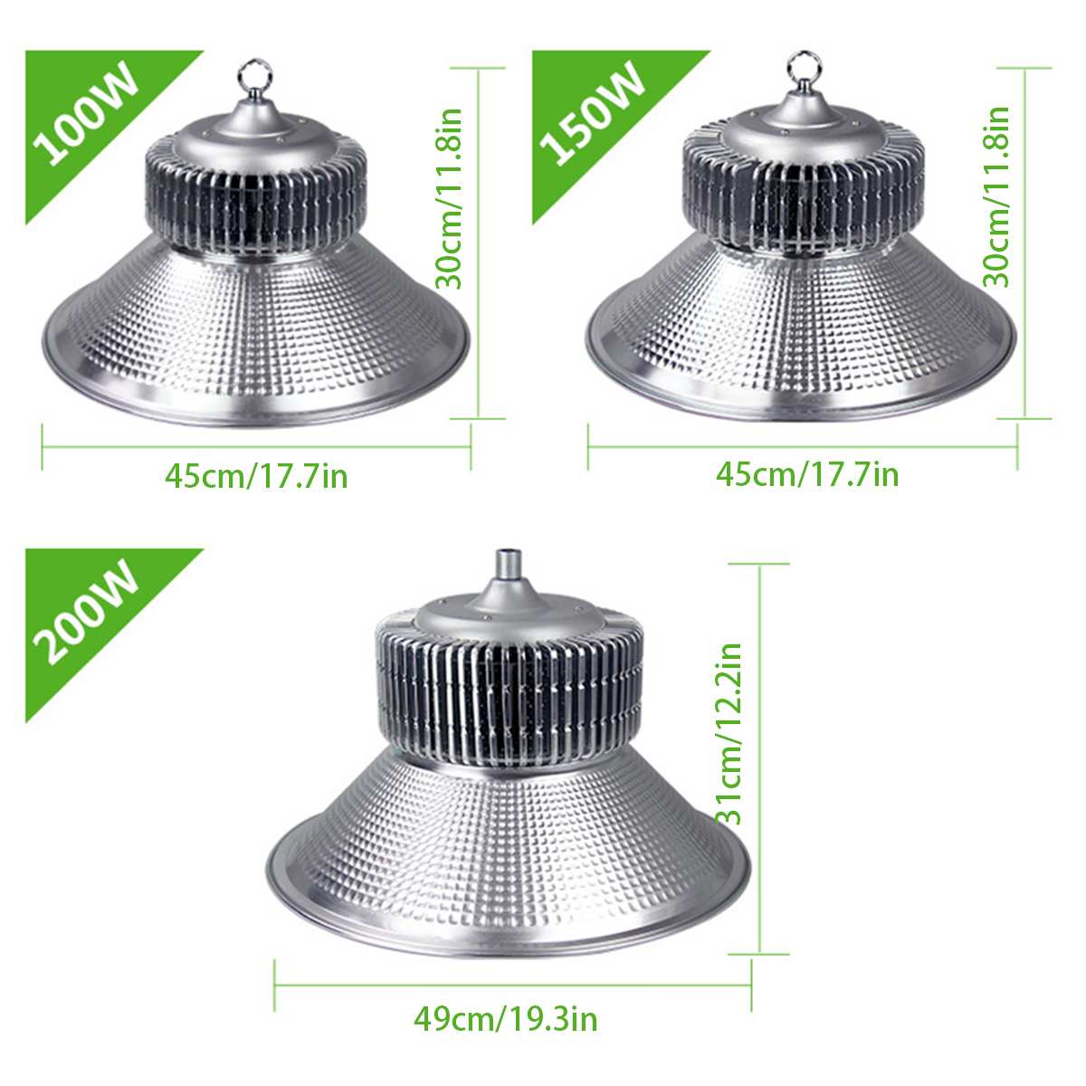 100/150/200w ufo led high bay light lagerværksted belysning industriel kommerciel lampe garage lys til lager værksted