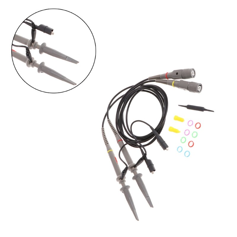1X 10X 80MHz High Precision Oscilloscope Probe Alligator Test Clip with Adjustable Attenuation Rate