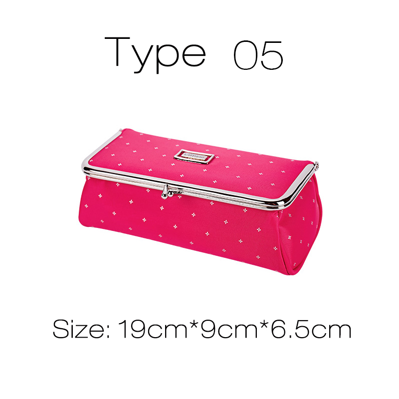 Bolso de maquillaje de a la para mujer con espejo pequeño organizador cosmético de viaje maquillaje lápiz labial pincel Caja de Herramientas caja de almacenamiento