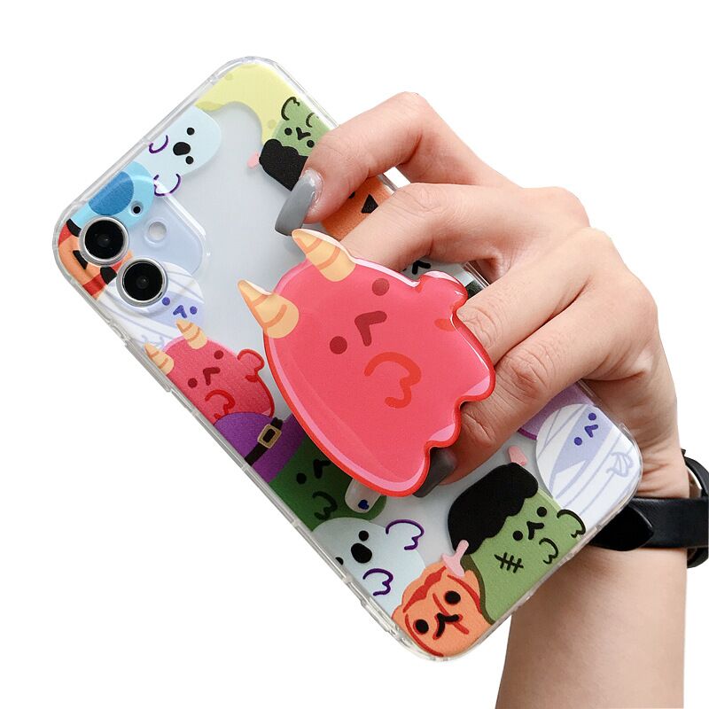 Universal Cute Glue Foldable Finger Ring Holder Phone Socket Grip tok For IPhone Xiaomi Huawei Mobile Holder Stand Mount Bracket