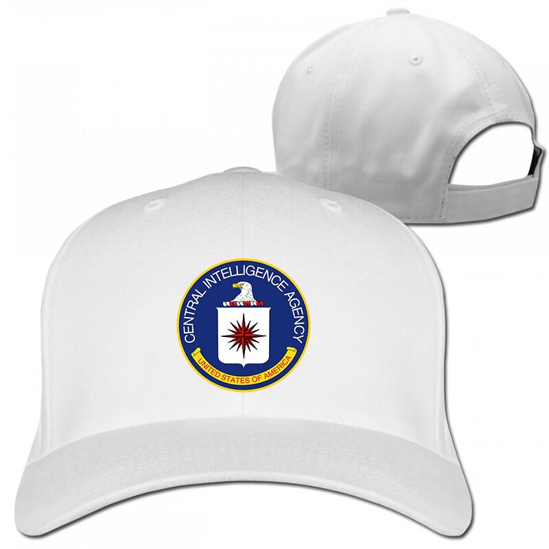 CIA Central Intelligence Agency USA Baseball cap men women Trucker Hats adjustable cap: 1-White