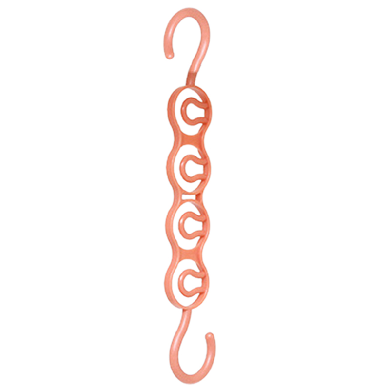 Multi-Port Support Hangers for Vertical Storage Space-Saving Necktie and Belt Hanger Multilayer Closet Accessories XHC88: Pink