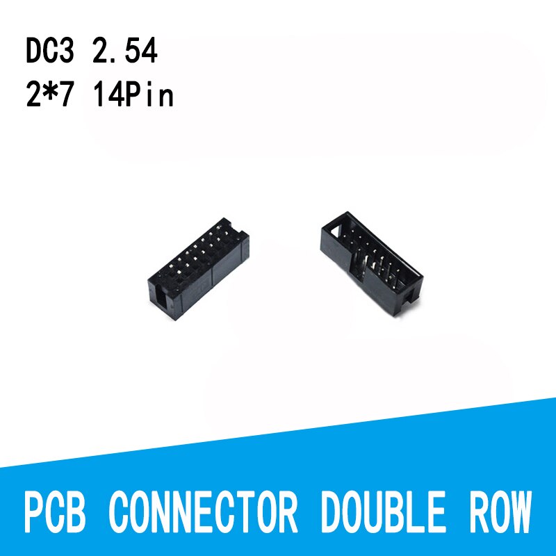 10Pcs DIP 6/10/20/26/34/40 PIN 2.54MM Pitch MALE SOCKET Straight Idc Box Headers PCB CONNECTOR DOUBLE ROW 10P/20P/40P DC3 HEADER: 2X7 14PIN