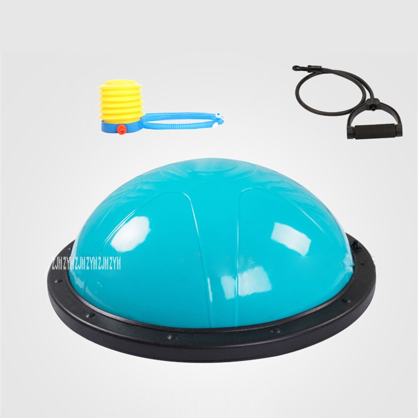 Yoga Balance Ball Half Fitness Bosu Ball Explosion-Proof Halfsphere Semisphere Fitball Rehabilitation Massage Wave Speed Ball: lake blue