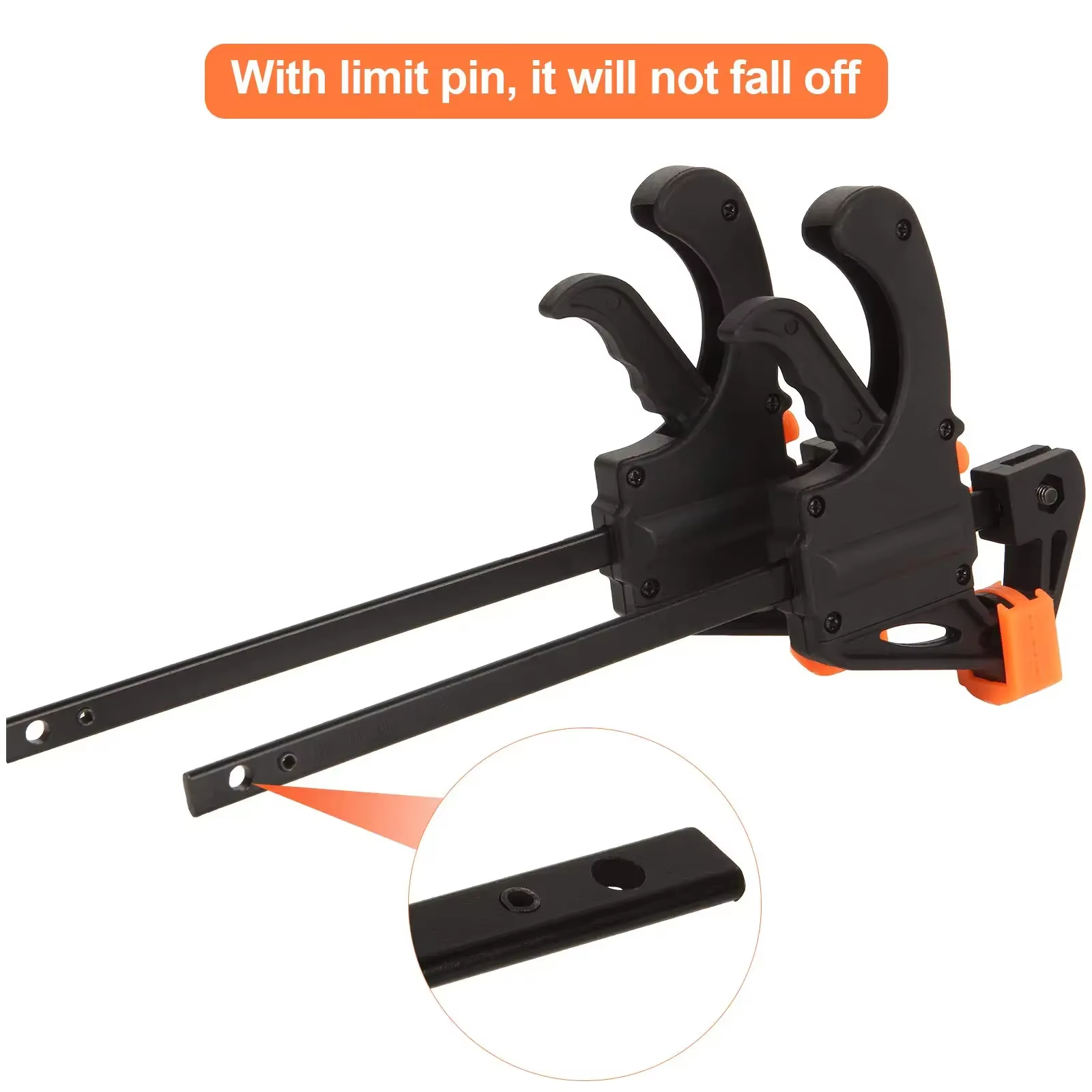 Woodworking Work Bar 4 Inch Clamp Clip Set Hard Quick Ratchet Release Clip DIY Carpentry Hand Tool Woodworking Clamp