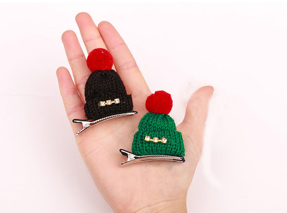 Mini Hair Clip Girl Baby Autumn And Winter Wool Hat Shape Hair Clip Side Clip Baby Side Clip Child Hair Accessories Set