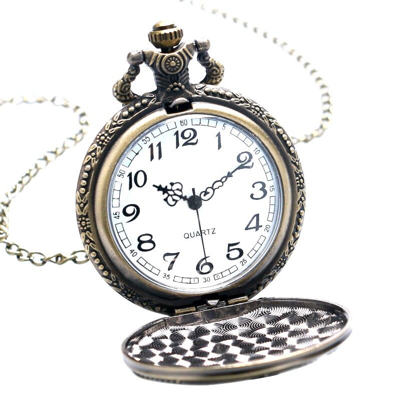 YISUYA Antique Chinese Zodiac Goat Quartz Pocket Watch Necklace Pendant Birthday Men Women Boy Girl Kid Bronze Steampunk