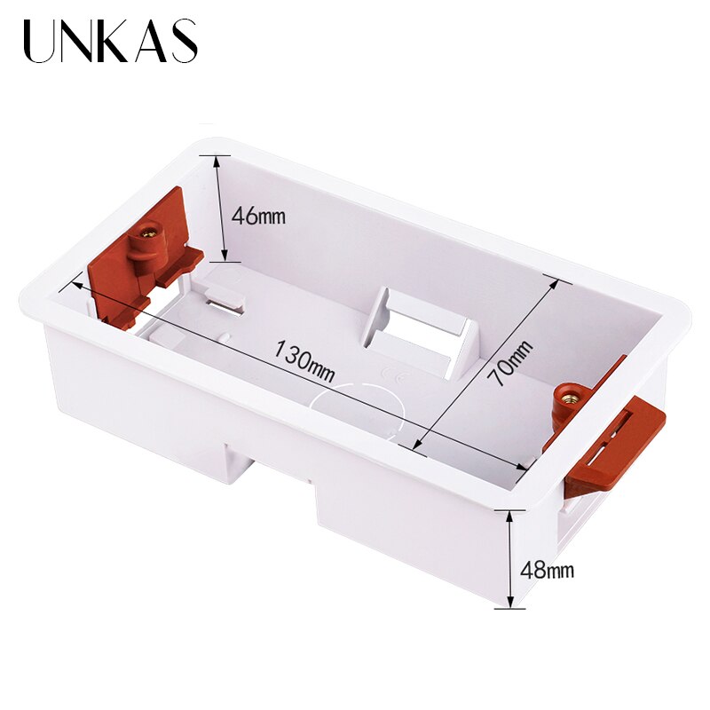 UNKAS 146 Type Dry Lining Mount Box For Gypsum Board Plasterboad Drywall 48mm 36mm Depth Wall Switch Wall Socket Cassette: UN-146MB-46