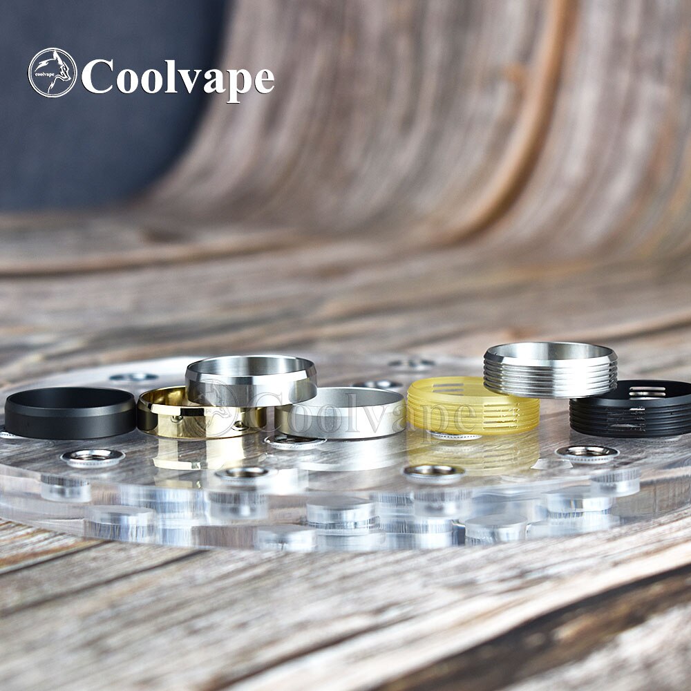 Coolvape 24mm Armor Beauty Ring POM PEI dissipatore di calore in acciaio inossidabile 316 per atomizzatore rda rta 22mm con accessori per serbatoio del flusso d&#39;aria