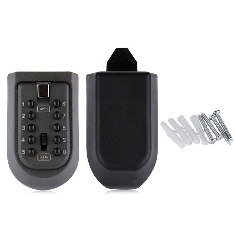 Padlock Door Lock Wall Mount Key Storage Box Organizer Security Locks Zinc Alloy Outdoor Safe with 10 Digit Combination Password