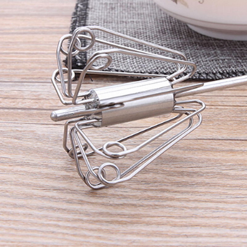 Batidor de huevos metálico a presión de la mano, batidor de espuma rotativo semi automático, herramientas de cocina 895599