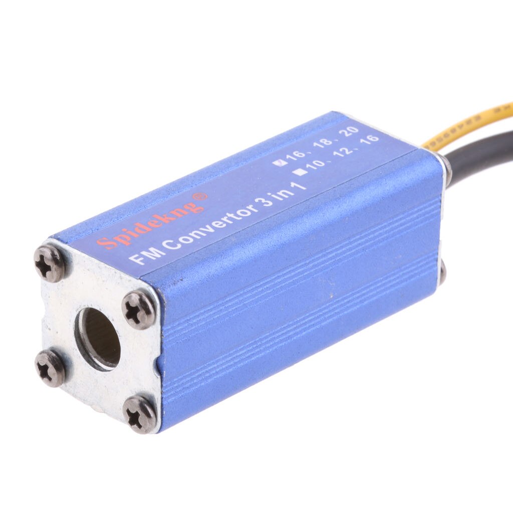 Transmetteur Radio FM MP3 16MHz en aluminium bleu, convertisseur et transmetteur, dc 12v