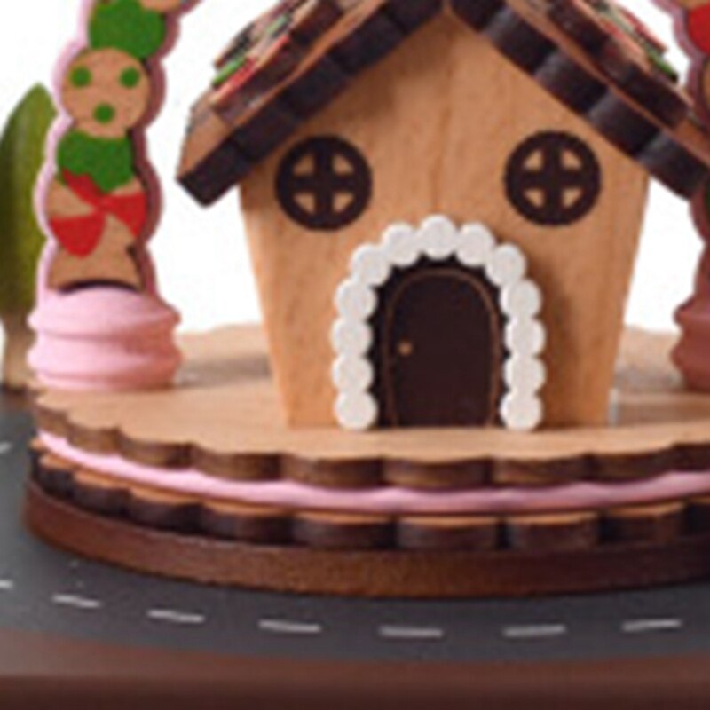 Little Pig Cute Cartoon Wooden Music Box Children's Model Room Decoration Music Box