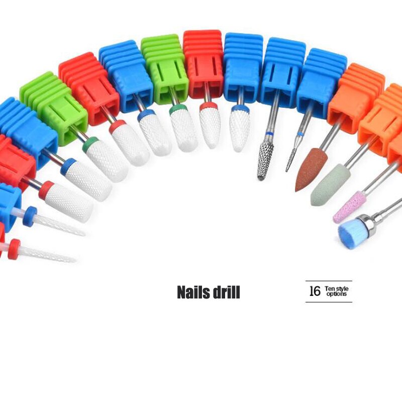 Nails drill ceramic milling cutter manicure cutters Tungsten steel nail drill electric nail polishing machine tool drill bits