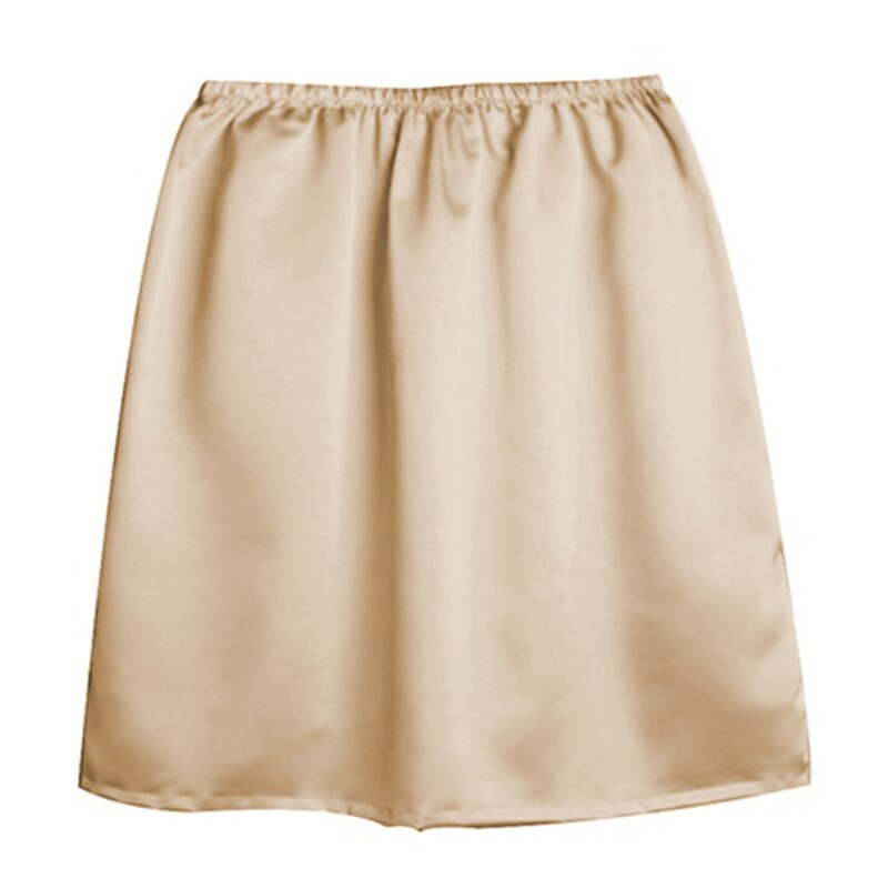 Jupon demi-glissant pour femmes, jupes sous-jupe, Crinoline lait soie dentelle blanche, jupe de bureau pour dames: Skin