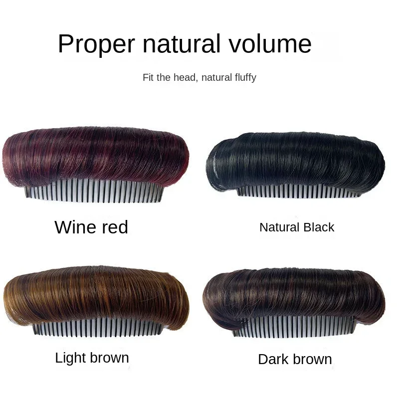 Bladerdeeg Haar Hoofd Kussen Synthetische Pad Onzichtbare Pluizige Haren Pad Clip Bol Bol Het Volume Hair Base Vrouwen Haaraccessoires