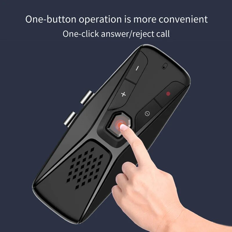 Draadloze carkit Handsfree bellen Speakerphone Automatische uitschakeling en automatisch verbinden Siri Voice Assistance met vizierclip