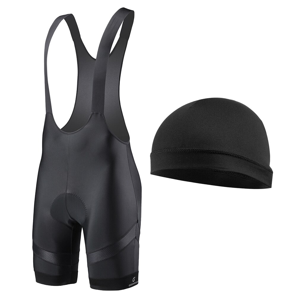 GOAIROD Bicycle Bib Shorts Cycling Man Lycra Bretelle Overalls Men MTB Chamois Braces Bike Tights Male Ciclismo Biker Clothing: Shorts and Cap / XXL