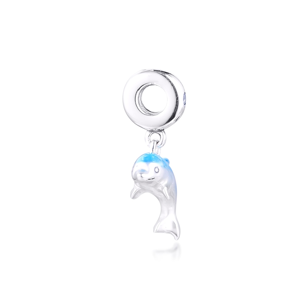 Shimmering Dolphin Dangle Charm Silver kralen voor sieraden maken Fits 925 Silver Original Charms Bracelets For Woman DIY