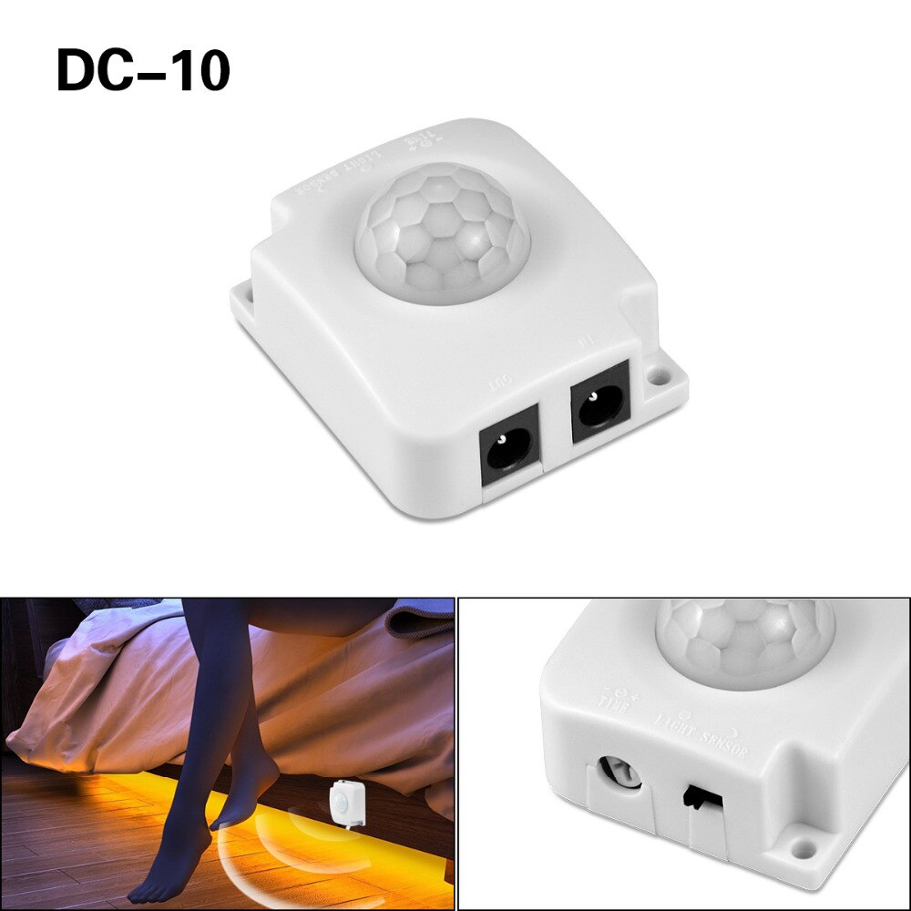 Dc 12V -24V Smart Pir Human Motion Sensor Switch Auto Inductie Dectector Schakelaar Vertraging Verstelbare Voor led Strip Licht