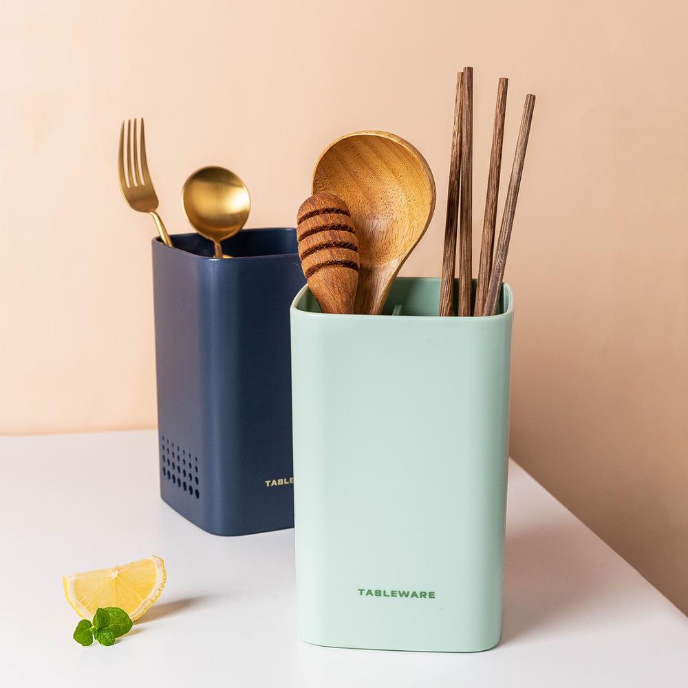 Keuken Gebruiksvoorwerp Houder Lepel Vork Bestek Muur Afdruiprek Opbergdoos Koken Tool Bestek Organisator Rack Servies