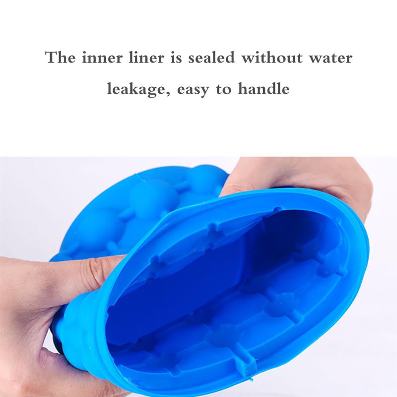 Portable 2 En 1 Grand Seau à Glace En Silicone Moule Avec Couvercle Gain Glaçons Outils Pour La Cuisine Partie Barware magique seau à glace