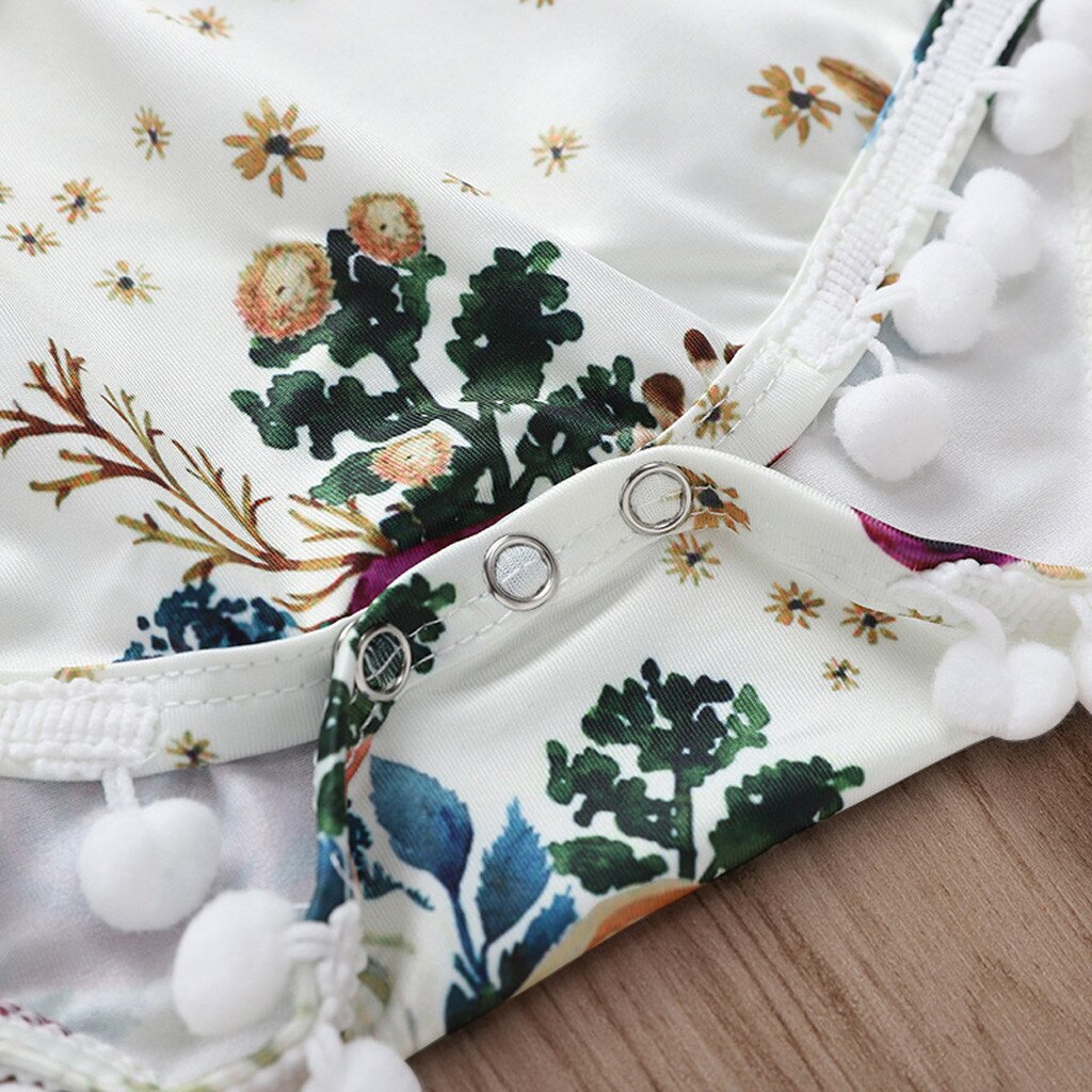 Zomer Baby Meisje Kleding Bloemen Haarband Meisjes Kleding 0-24M Baby Kleding Toevallige Korte Mouwen Baby bodysuits 2 Stuks Outfits